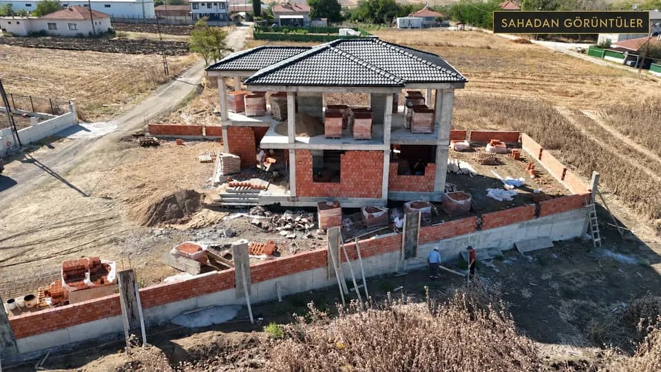 Sarıcaali Villa – kaba inşaat tamamlanmış hali, Eylül 2026